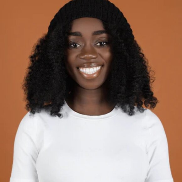 KINApparel Black Slouch Satin Lined Beanie - Picture 2 of 8